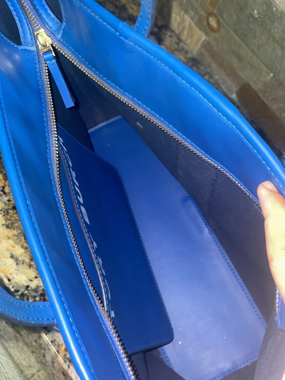 TORY BURCH blue large tote